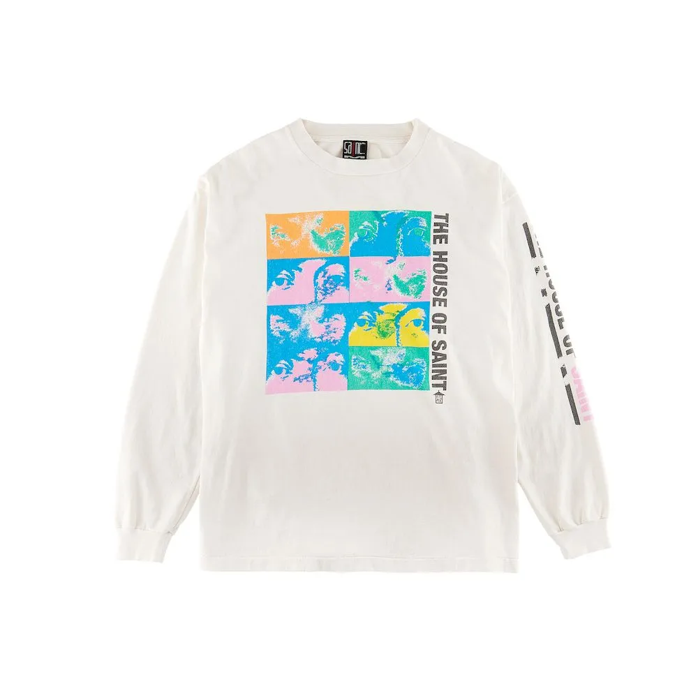 #SA62 SAINT pure cotton long-sleeved T P156 Color: White Size: S-XL